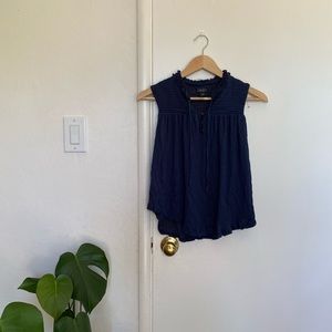 Lucky Brand Triple Button Boho Flowy Cotton Tank
